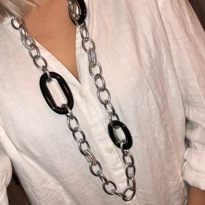 Chico’s Long silver chain necklace